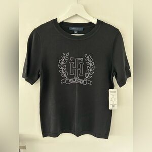 Tommy Hilfiger Black Tee with White Accents